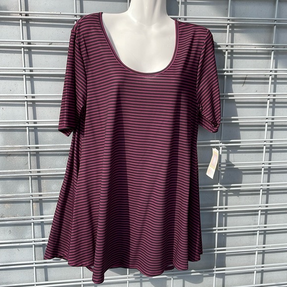 LLR Striped Perfect T Tunic Top-#0506 - Picture 2 of 12